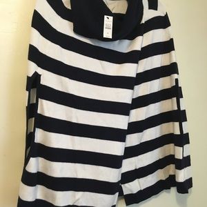 Talbots striped cape